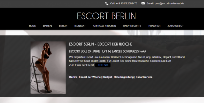 Homepage der Agentur Caprice Berlin